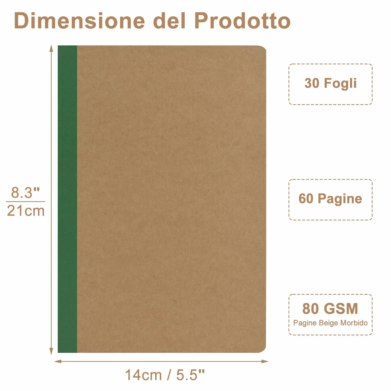 ZCZN Quaderno A5 Con Dorso Arcobaleno Vivace, 12 Pezzi, Quaderni a Righe, 30 Fogli