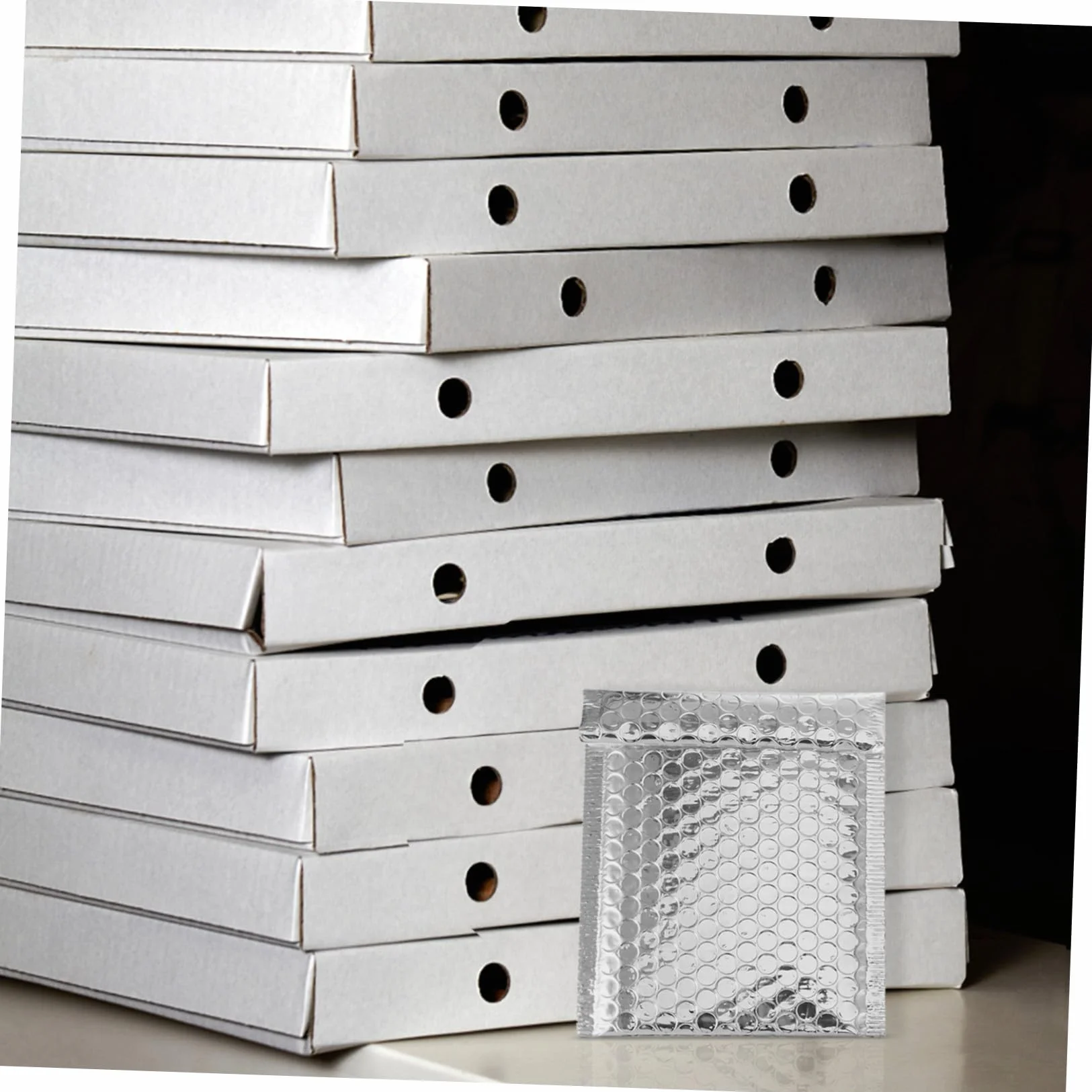 100 Buste Imbottite a Bolle Argento in Materiale Sintetico Auto Sigillatura e Etichettatura, Perfette per Spedizioni di Gioielli e Ciglia a Casa o Negozi