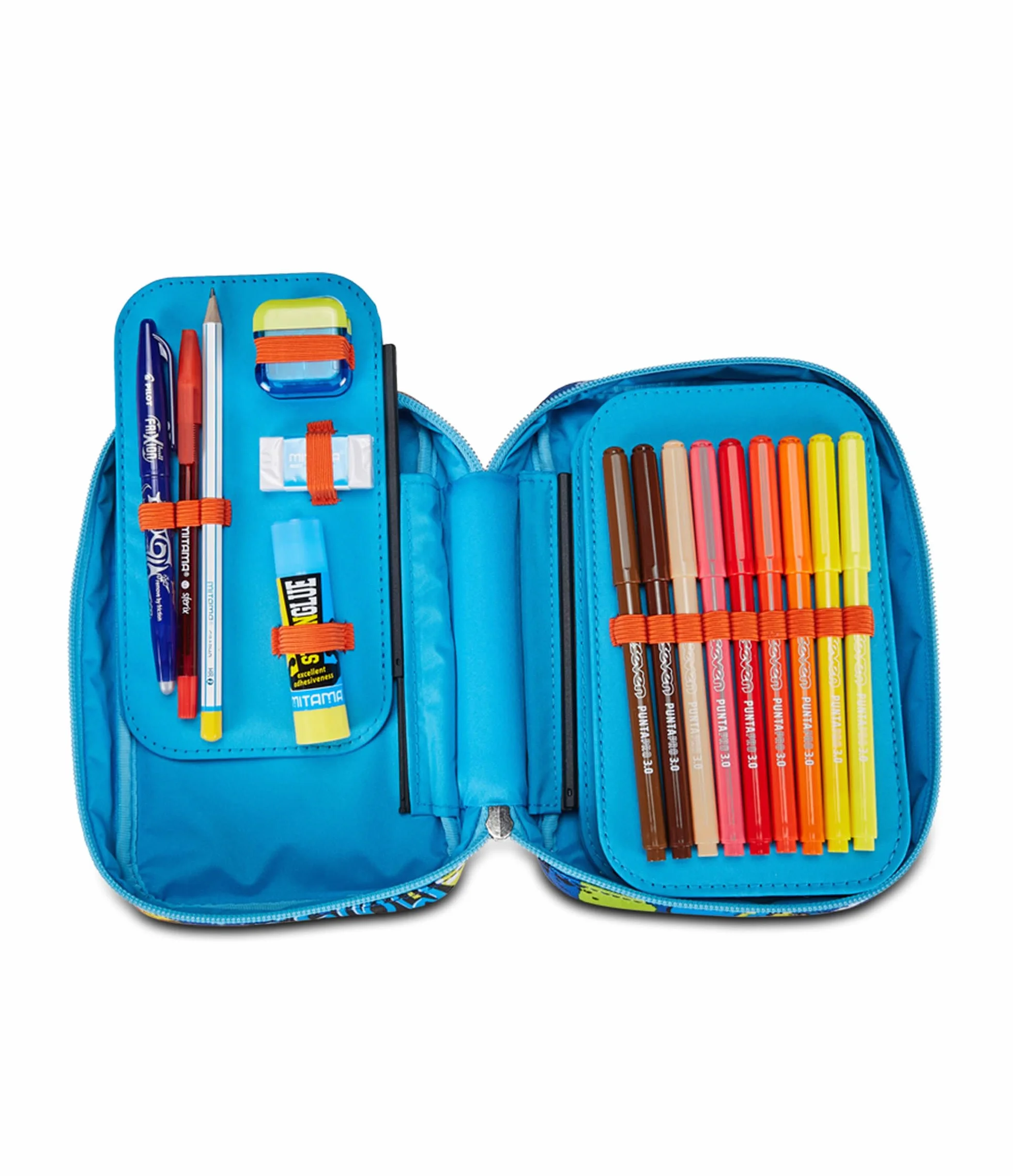 SJ GANG STYLE JAM GANG Astuccio Scuola Speed Case, Blu, Portapenne Mono Scomparto Con Plance Amovibili e Penne, Matite, Colori, Accessori Zaino, Elementari, Medie, Bambino
