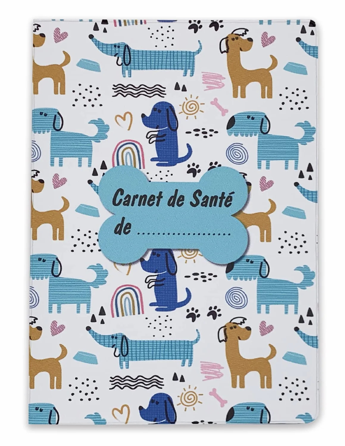 Nemau Protezione diario sanitario Gomma espansa Modello Cane Blu Made in France