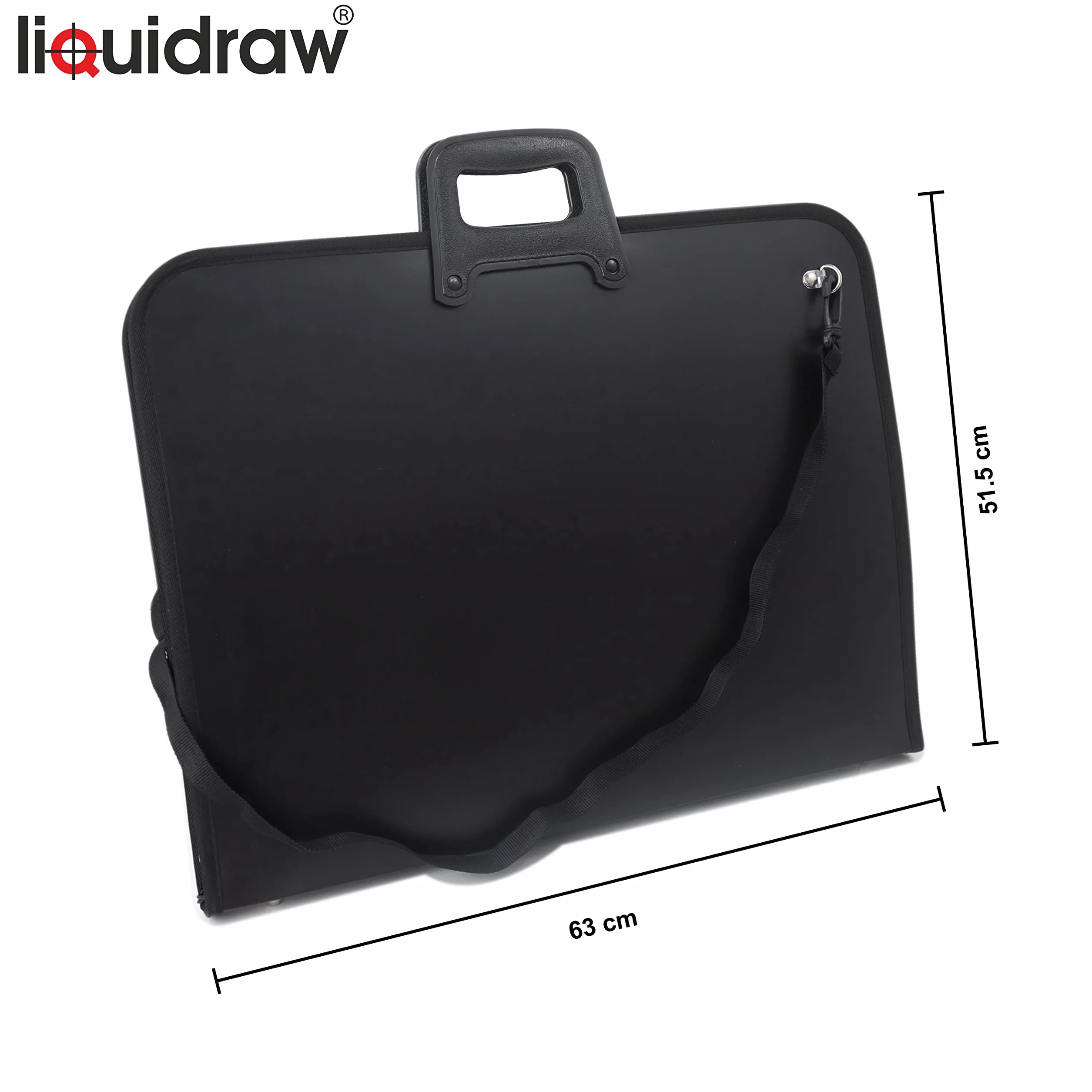 Liquidraw Cartellina portadocumenti per artisti, formato A2 e A3, con maniche o tasche trasparenti, borsa per il trasporto e documenti per artisti, Nero , A2, Portfolio Bag A2