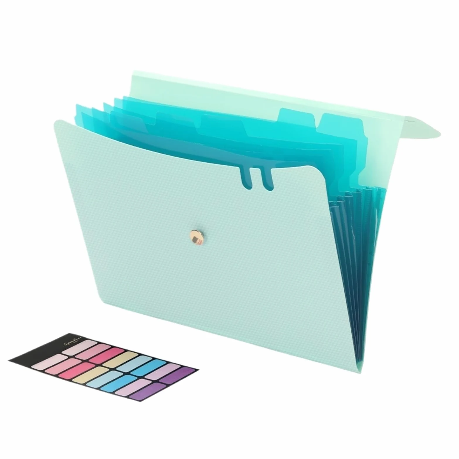 Porta Documenti Organizzatore di cartelle file for fisarmonica | Portadocumenti espandibile A4 a 7 tasche, for materiale scolastico e for ufficio(Green)