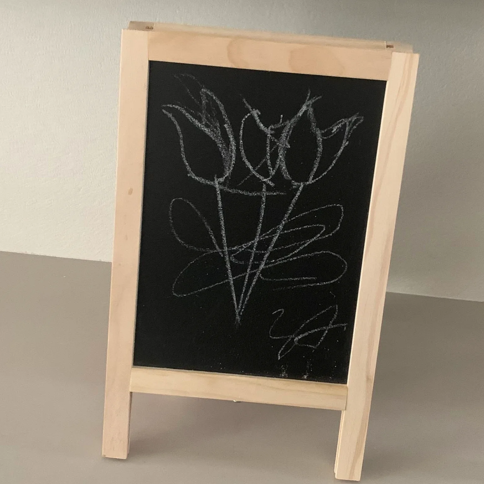 Lavagna Piccola da Tavolo Insegna A Doppia Faccia in Legno A-Frame Lavagna Lavagna Decorativa Lavagna per Menu per Matrimoni, Bar, Affari (Size : 25x40cm)