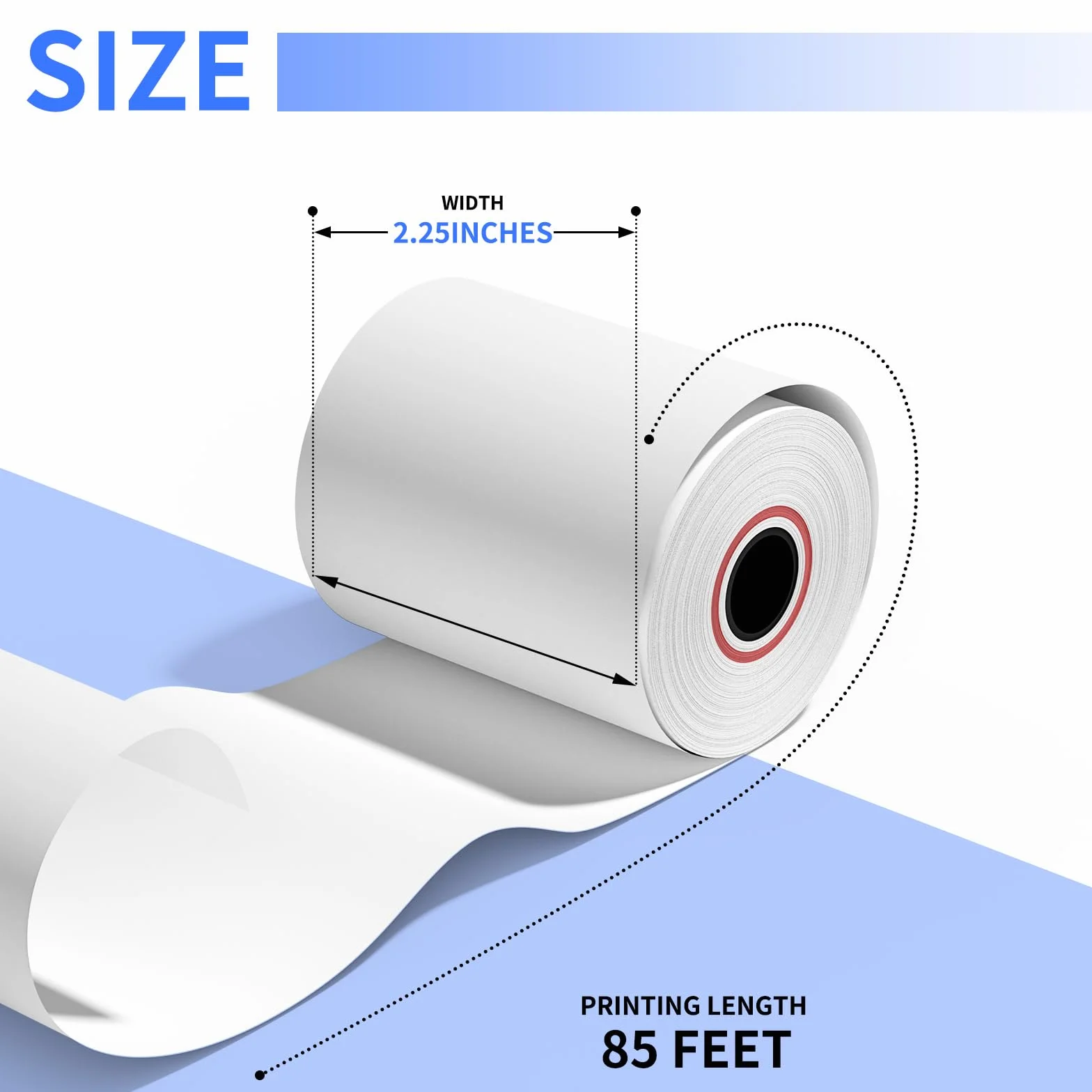 2 1/4 x 85 rotoli di carta termica, senza BPA, carta termica per ricevute, registratore di cassa POS, 50 rotoli