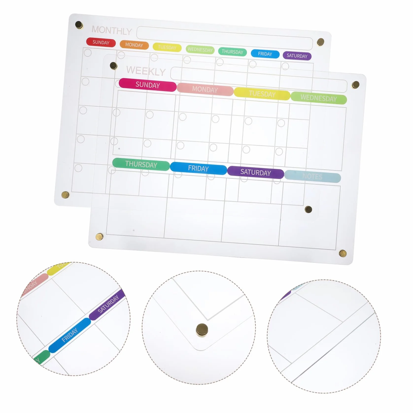 VILLCASE Planner Mensile Lavagna Per Frigorifero Calendario Da Scrivania Planner Lavagna Bianca