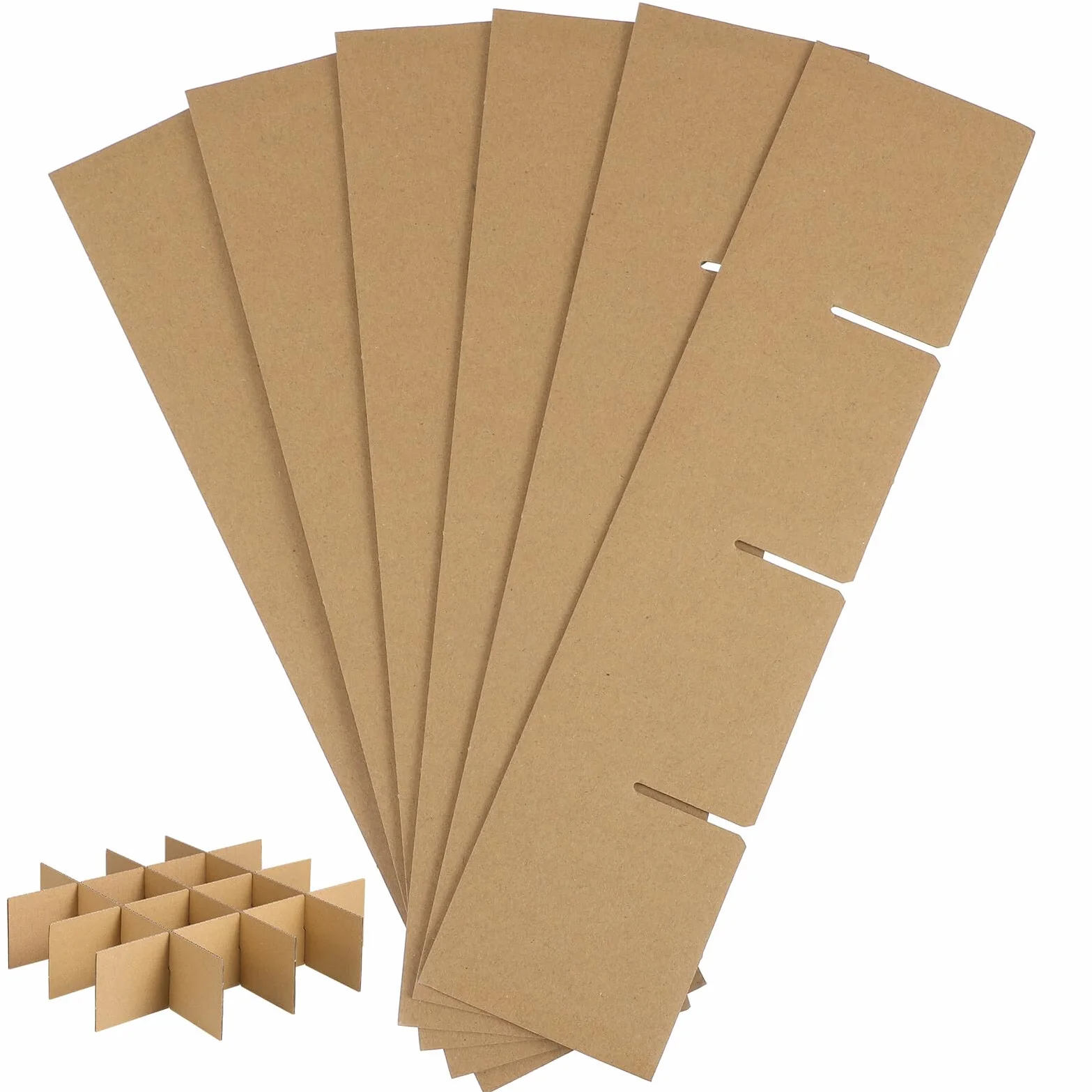 Set da 6 Divisori in Cartone per Scatole da Trasloco 82x82x80mm