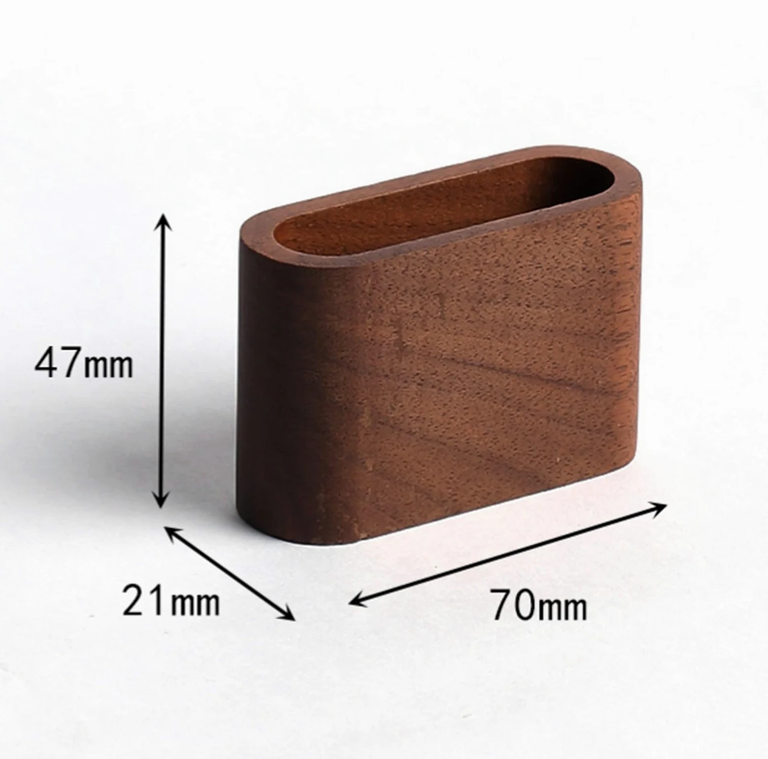 Espositore per Biglietti da Visita, Porta Biglietti da Visita per scrivania, in Legno, Organizer Aperto in Legno per Ufficio e casa (Marrone 4,7x2,1x7 cm)
