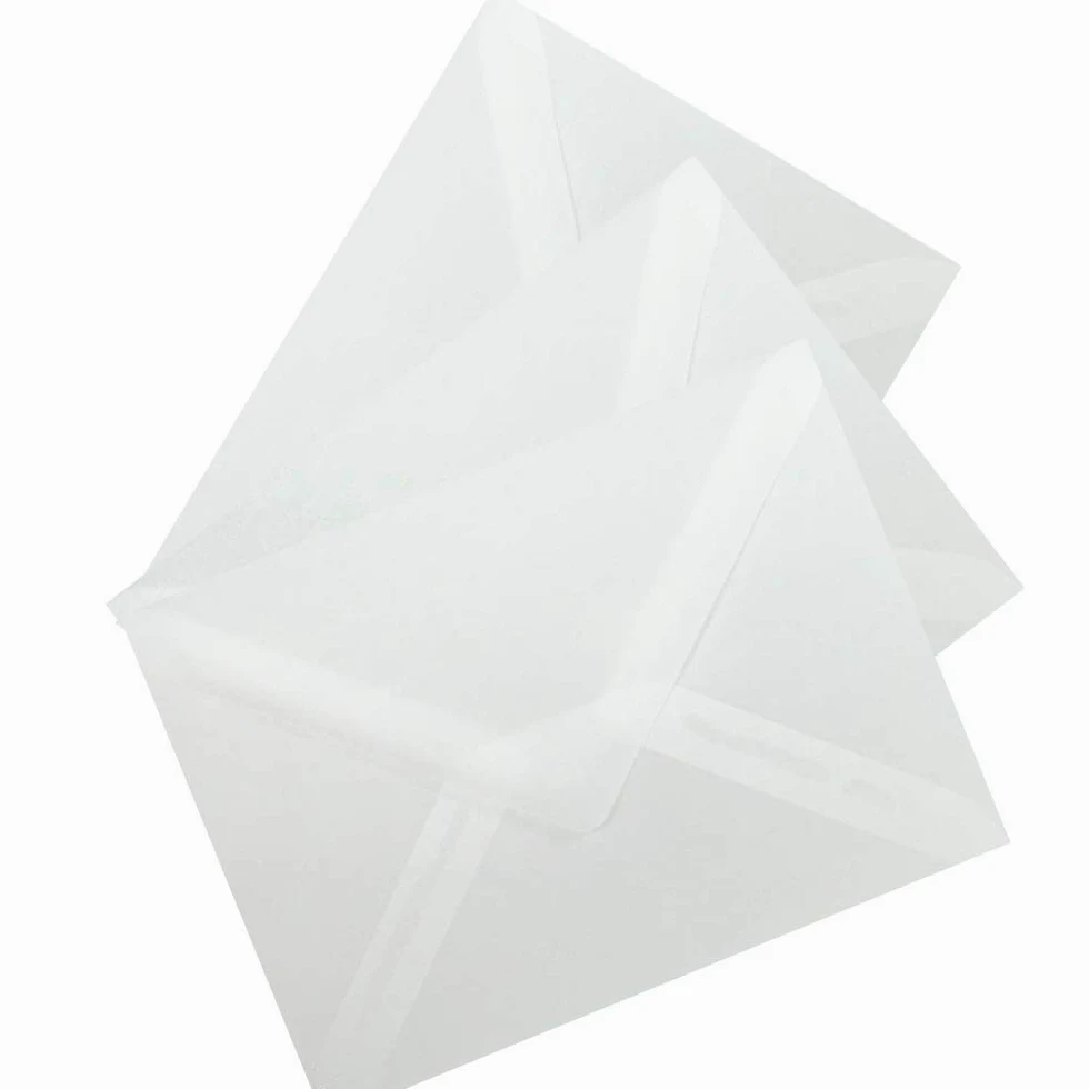 Buste da lettera DIN C6, 114 x 162 mm, con chiusura ad aletta umettabile, 120 g/m², con sorpresa, del marchio Paper24, 60 trasparente, 2000 pezzi