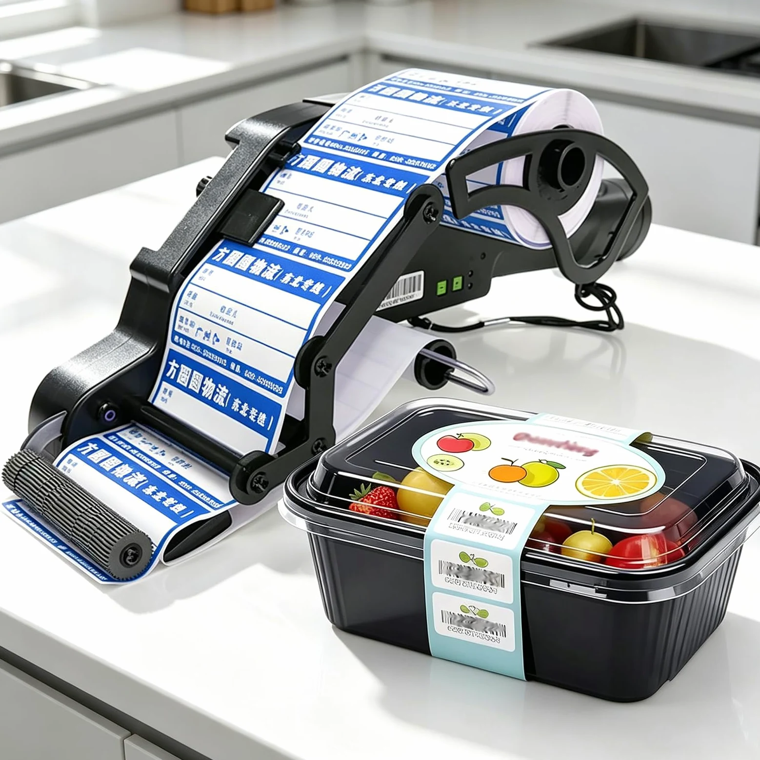 Etichettatrice Manuale, Dispenser Automatico di Etichette con Sensore di Alimentazione Carta, Durata della Batteria di 16 Ore, Larghezza Etichetta 15-80 Mm, Vendita al Dettaglio E Magazzino