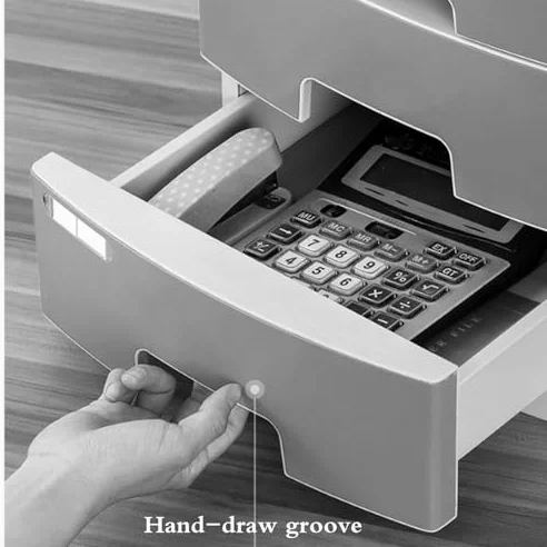 Questo Contenitore Portadocumenti con Serratura è Un Organizer da scrivania Portatile per Fogli A4, Documenti, Forniture per Ufficio, Posta e cancelleria, con cassetti Multipli per riporre o