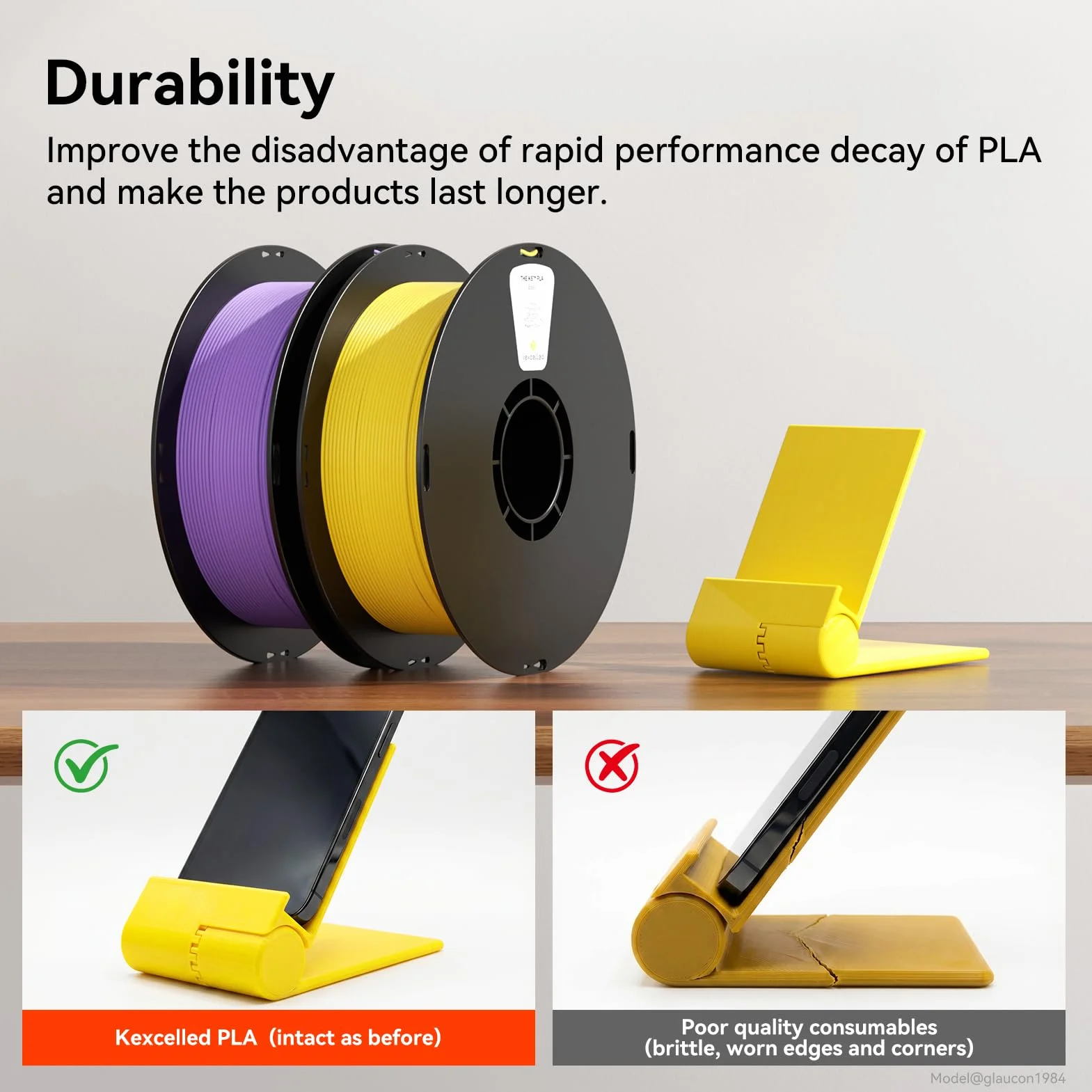 kexcelled PLA Filamento per Stampante 3D 1,75 mm +/- 0,03 mm, Colori Vivaci, Bobina da 1 kg