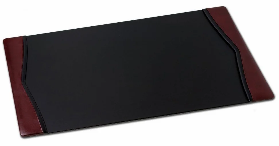 Dacasso Sottomano da scrivania in Pelle, Borgogna, 86.36 x 50.8 x 1.27 cm