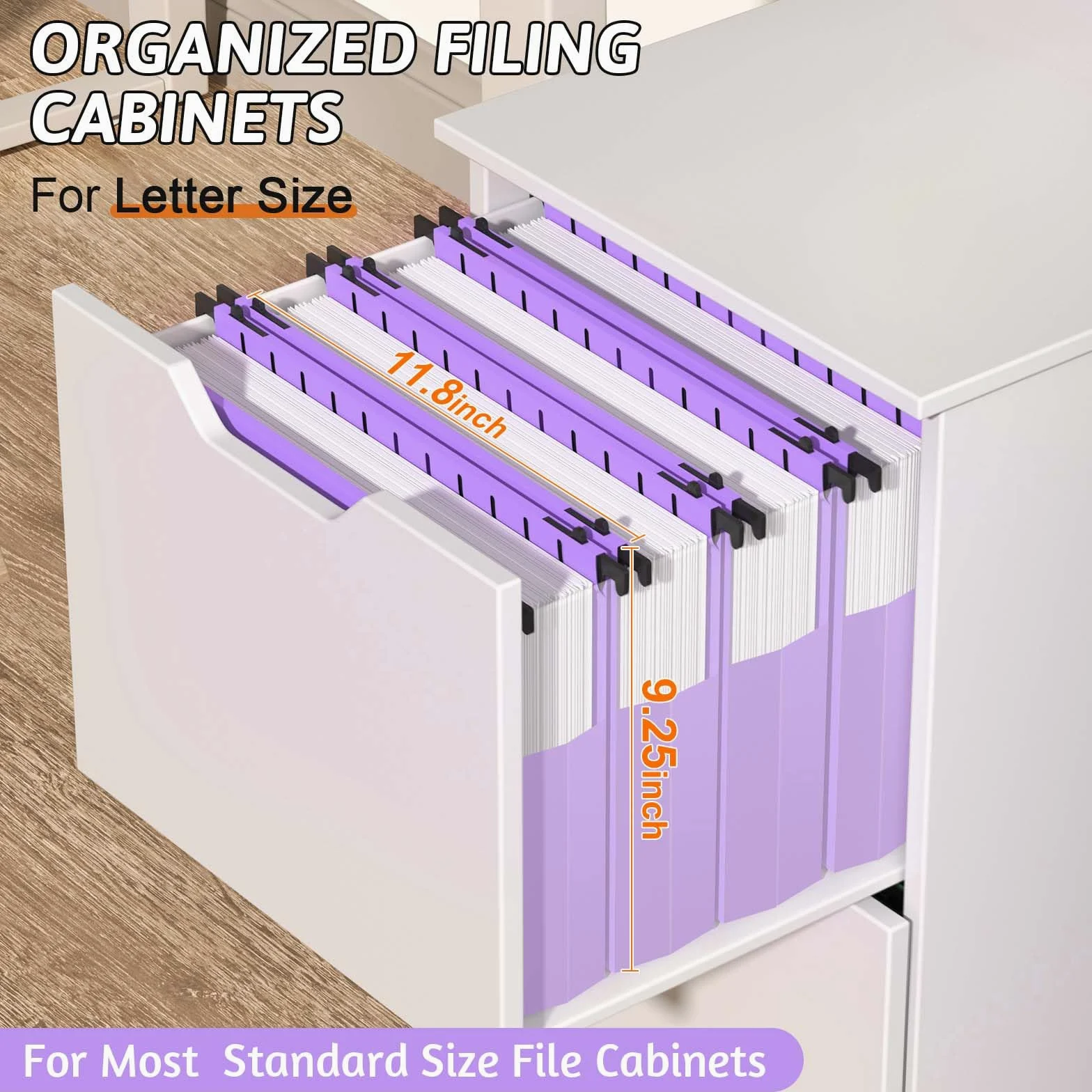 Cartella in plastica extra capiente da appendere, formato lettera, confezione da 12 cartelle rinforzate, design espandibile sui lati, resistente, espansione da 5 cm, organizer da appendere