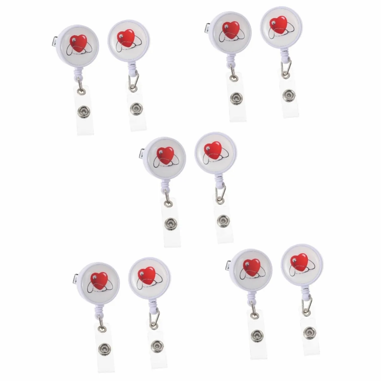 STOBOK 10pezzi Portabadge Retrattile Con Clip Elegante Per Id Facile Da Usare Per Lavoro Scuola Eventi e Fiere Design e Compatto