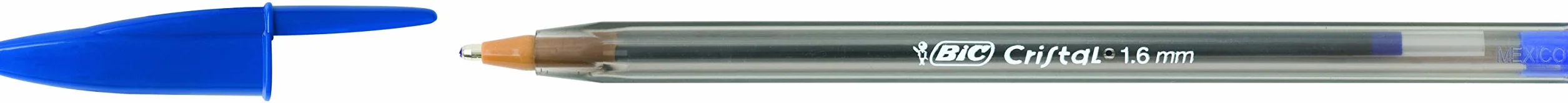 BIC Cristal Large Penne a Sfera Blu Punta Larga 1,6 mm Confezione da 5