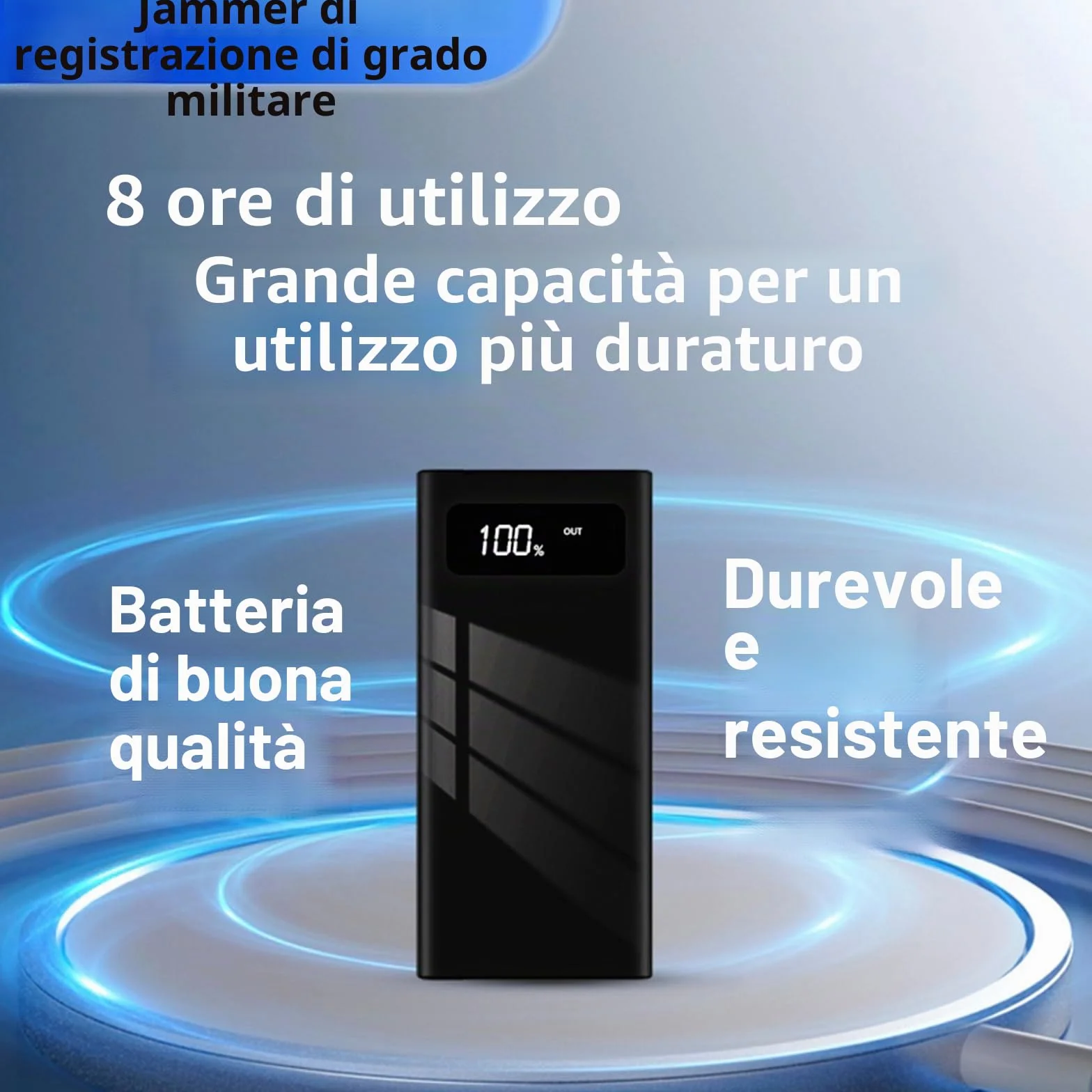 Dispositivo di disturbo audio – Protezione per la privacy a ultrasuoni anti-registrazione con schermo a 360° per riunioni sicure e uso in ufficio