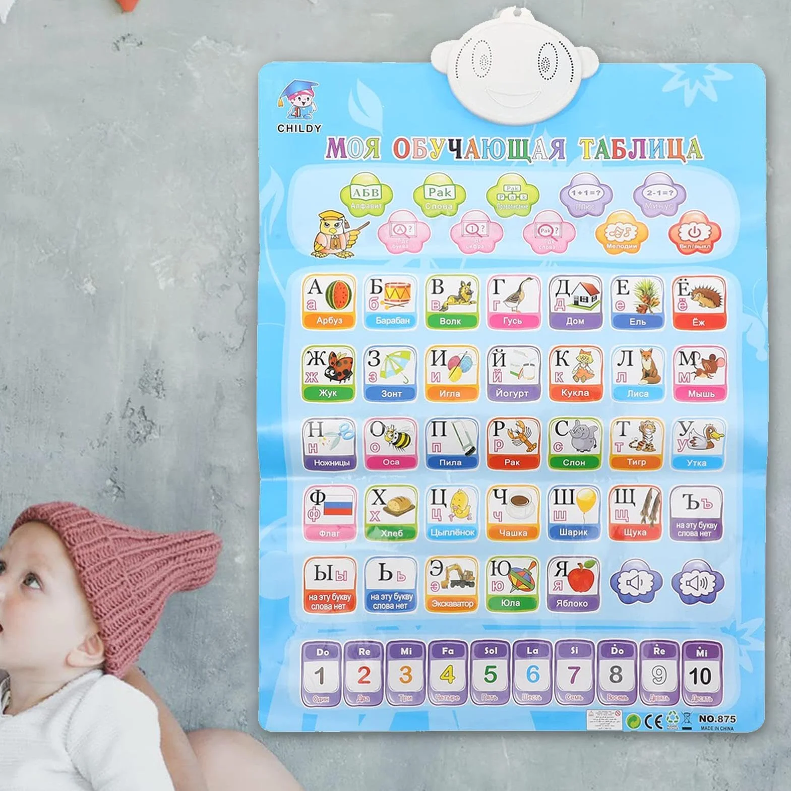 Poster dell'alfabeto russo Educazione precoce libro di apprendimento russo puzzle per studenti bambini