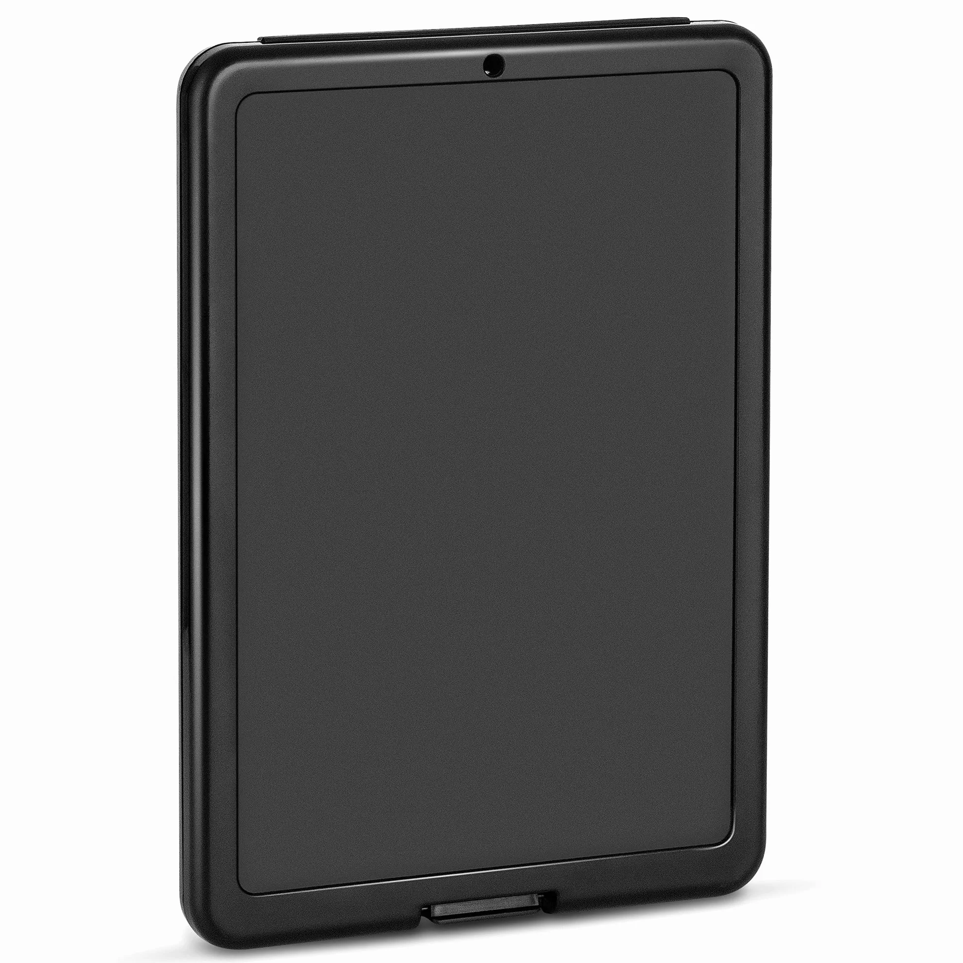 Amazon Basics Portablocco con scomparto portadocumenti, in plastica, confezione da 4, nero