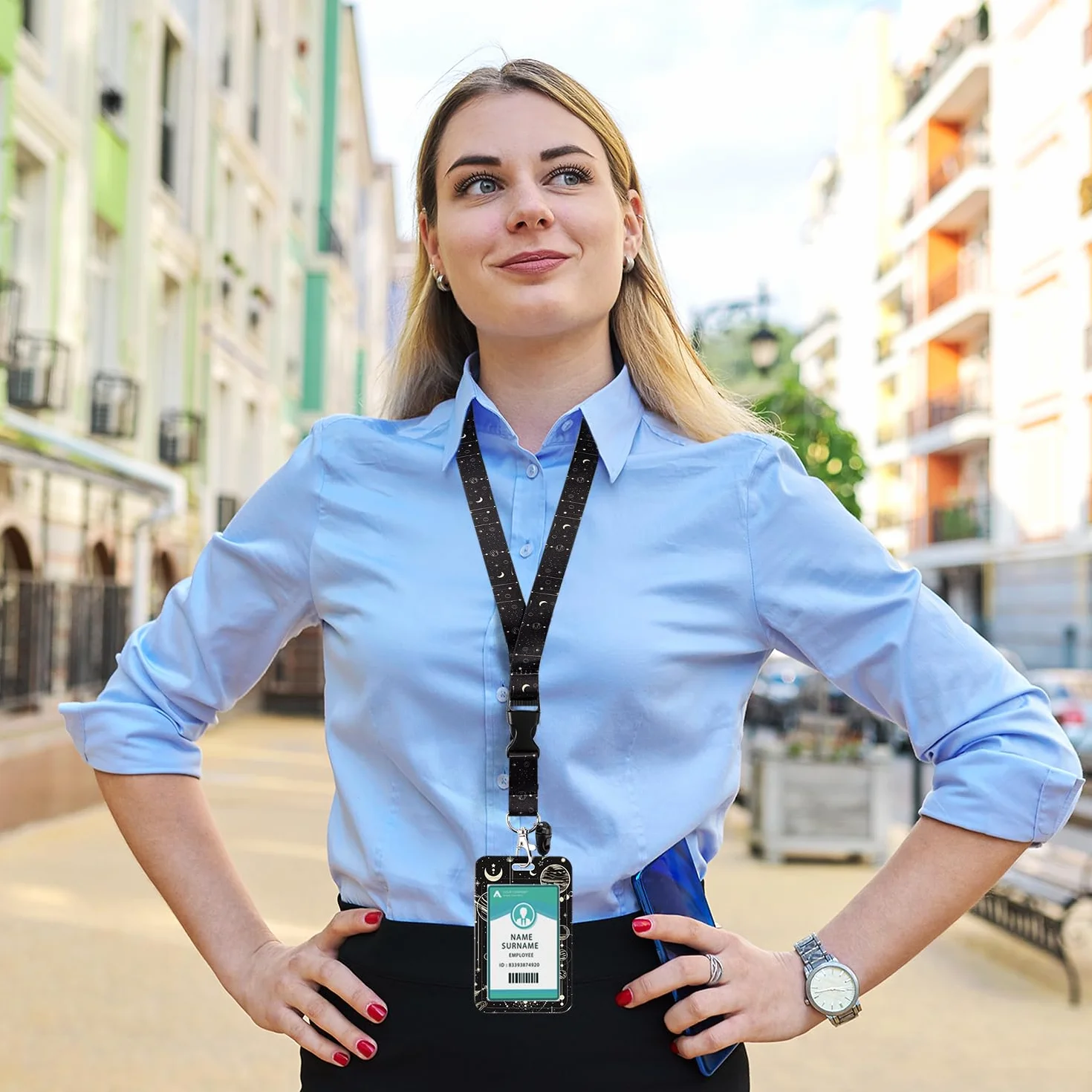 Porta Badge da Collo Retrattile per Identificativo Ufficio Scuola