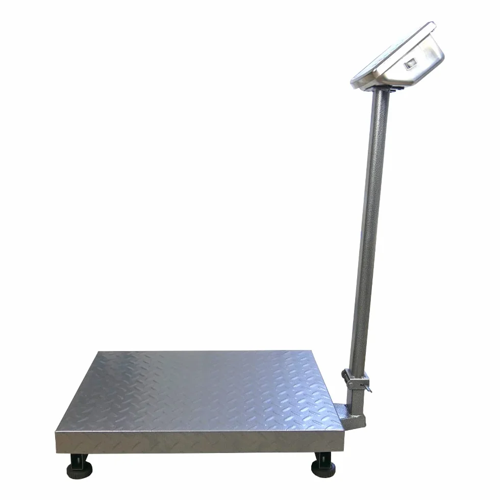 Piattaforma, Bilancia da Magazzino, Portata Fino a 500 kg, Display LCD, Precisione +/- 200 g, Taratura, Dimensioni Piattaforma 60 x 45 cm, Unità di Somma, HDWR wagPRO-P500