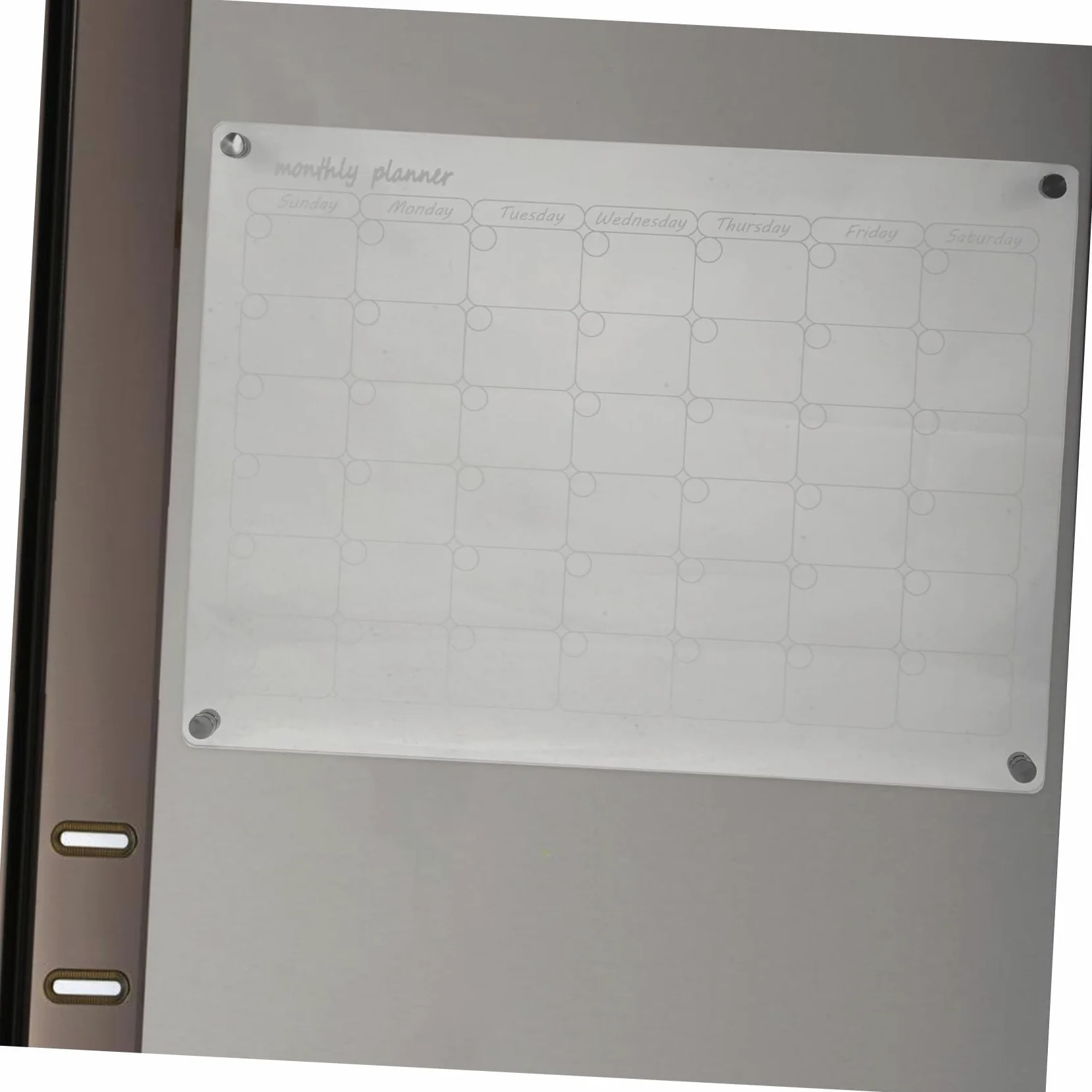 Operitacx Calendario Mensile Magnetico Cancellabile Secco per Frigorifero Lavagna Magnetica per Pianificare i Pasti Menù Settimanale con Ganci