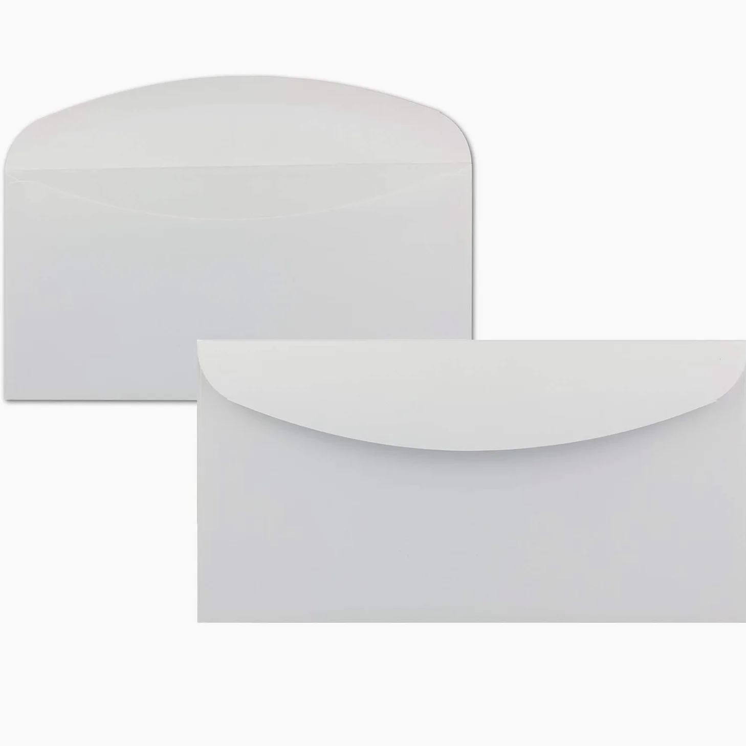 NEUSER PAPIER - 400 buste formato DIN lungo, formato DIN C6/5, 22,9 x 11,4 cm, colore bianco, incollaggio a umido, senza finestra, con patta rotonda, colore: bianco