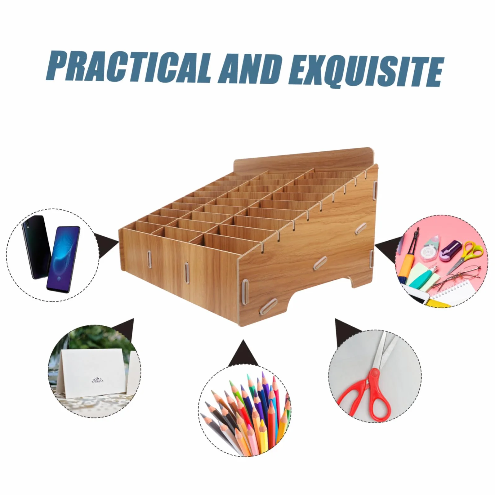 Scatola Portaoggetti in per Telefoni Cellulari con Scomparti Organizer Multi-grid per Ufficio e Aula Gestione Ordinata Smartphone Supporto Telefonico Design Robusto e Funzionale