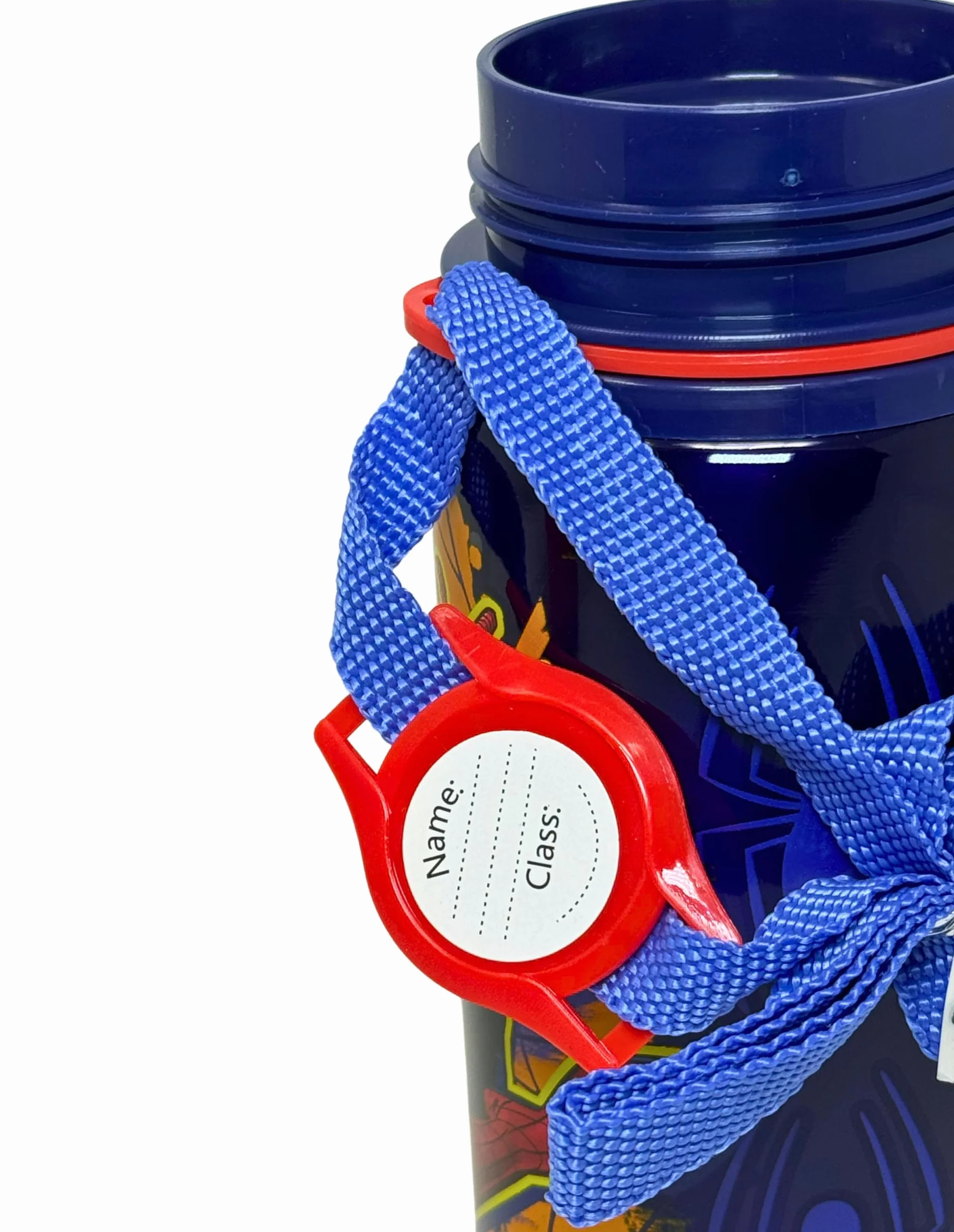 Clondo Borraccia Bambini 600ml Alluminio Cannuccia Tracolla Bottiglia Acqua Anti-Goccia Spiderman