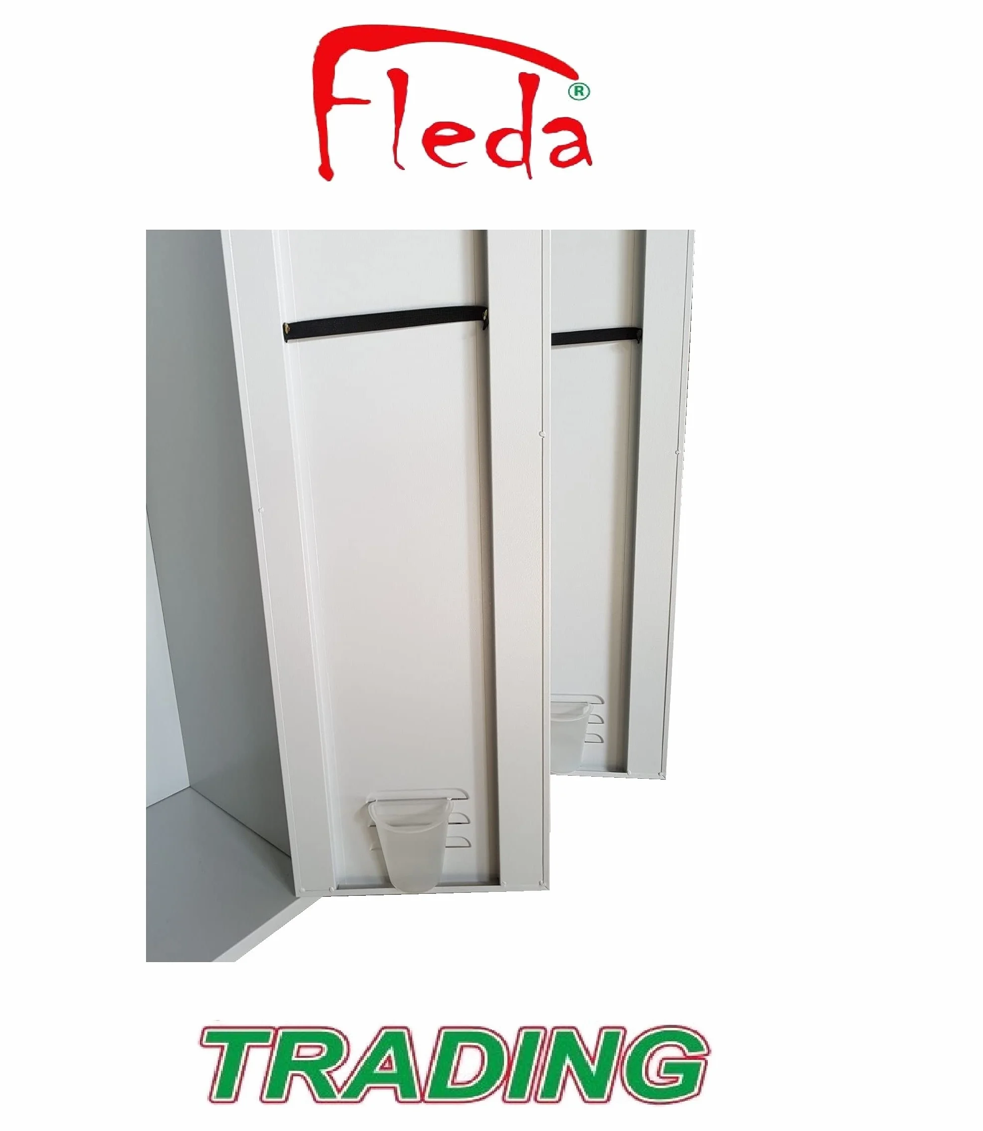 Armadio Armadietto in metallo Spogliatoio 2 Posti Salva Spazio Profondità 34 Dim. 68x34x180h cm