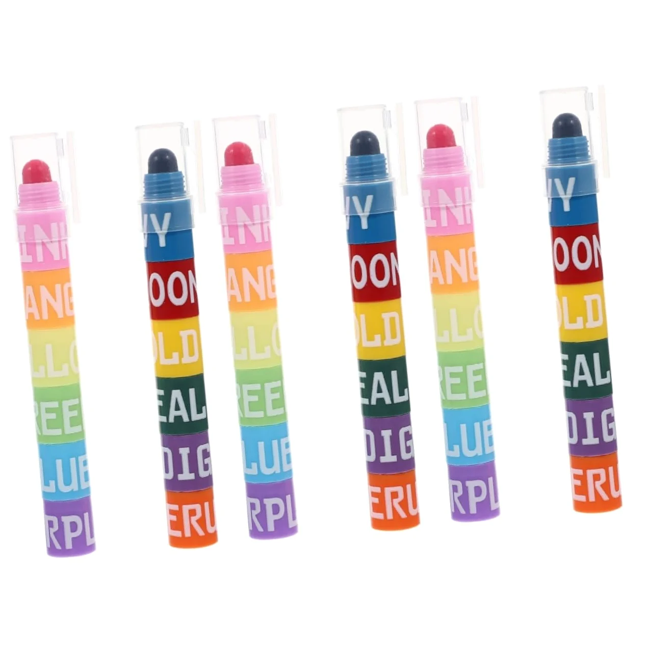 GALPADA 6 Set Evidenziatori Colorati per Studenti Penne Fluorescenti con Design Splicing per Scuola Studio e Lavoro per Note e Scrapbooking