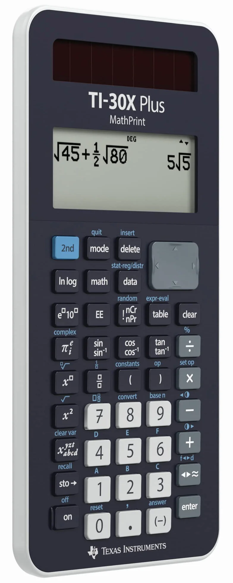 Texas Instruments 30XPLMP/TBL/3E1/A - Calcolatrice scientifica a 4 righe TI-30X Plus Mathprint, Nero