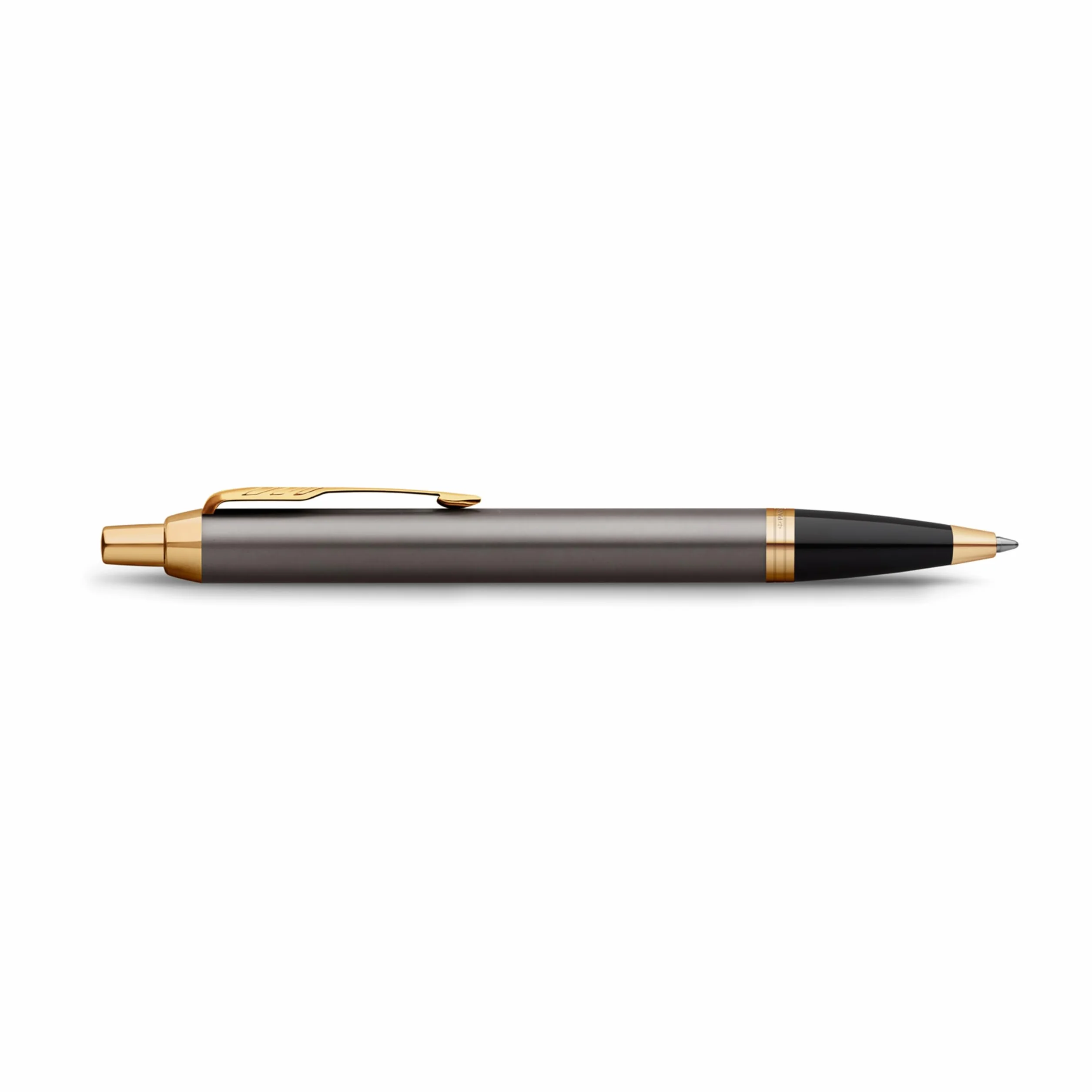 Parker IM Penna a Sfera Laccatura Grigia Pennino Dorato Punta Media Ricarica Inchiostro Blu