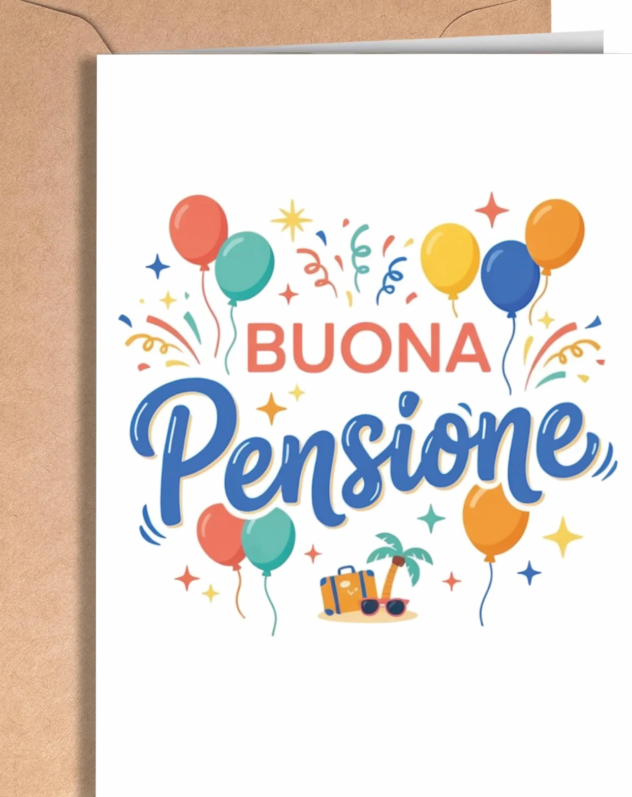 Biglietto Pensione Uomo Donna Divertente - Biglietto di Pensionamento Simpatico - Regalo Auguri Pensione