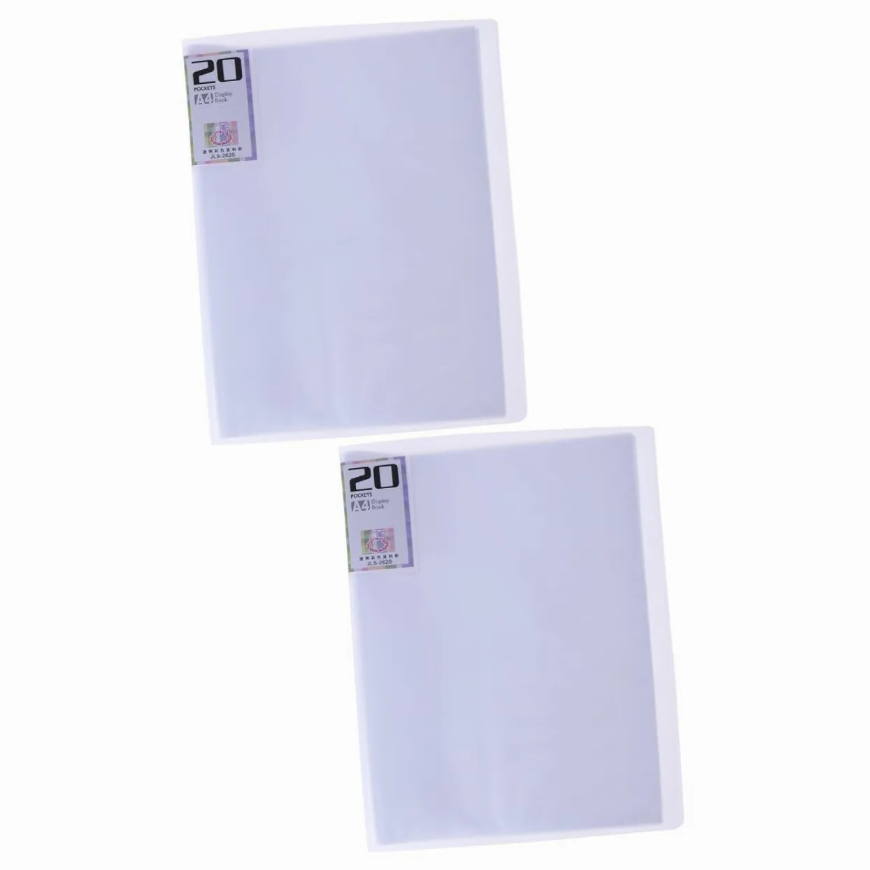 NUOBESTY 2pezzi Cartellina Con Pagine Portadocumenti Riutilizzabile Per Scuola e Ufficio Organizer Per Archiviazione e Presentazioni Bianco
