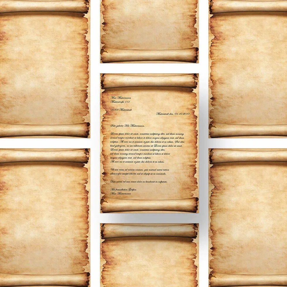 Pergamena Carta da Lettera Decorata A4 20 Fogli