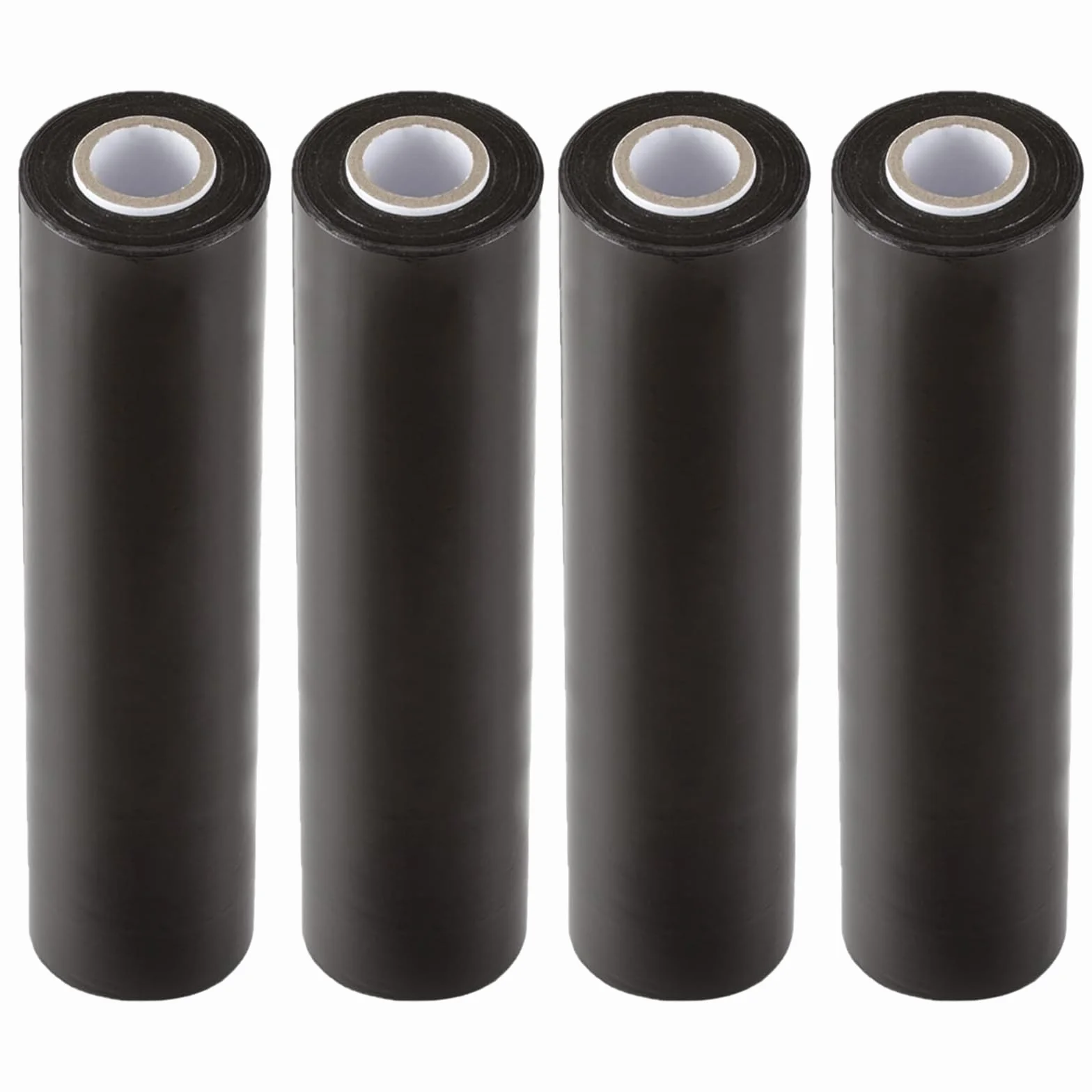 Pellicola estensibile nera per traslochi e imballaggi, 38,1 cm x 304,4 m, pellicola in plastica di protezione ad alta resistenza, 60 gauge (15μm) (4 rolle)