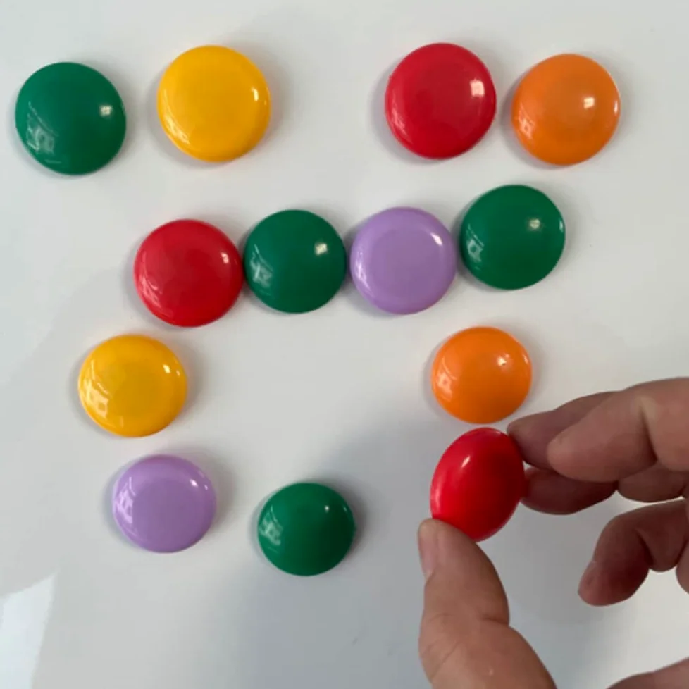 Magneti da ufficio, 100 pz, frigorifero rotondo colorato viola e magneti da lavagna