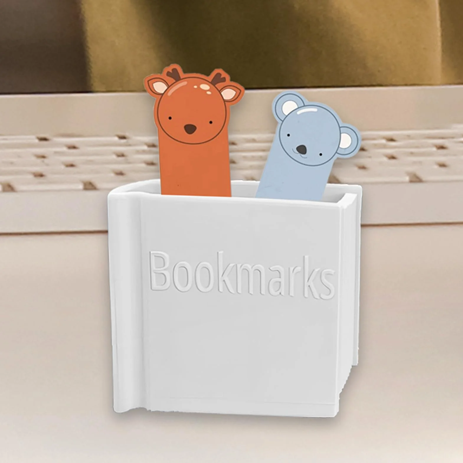 Espositore per Segnalibri Porta Pennelli da Scrivania Stampa 3D a Forma di Libro