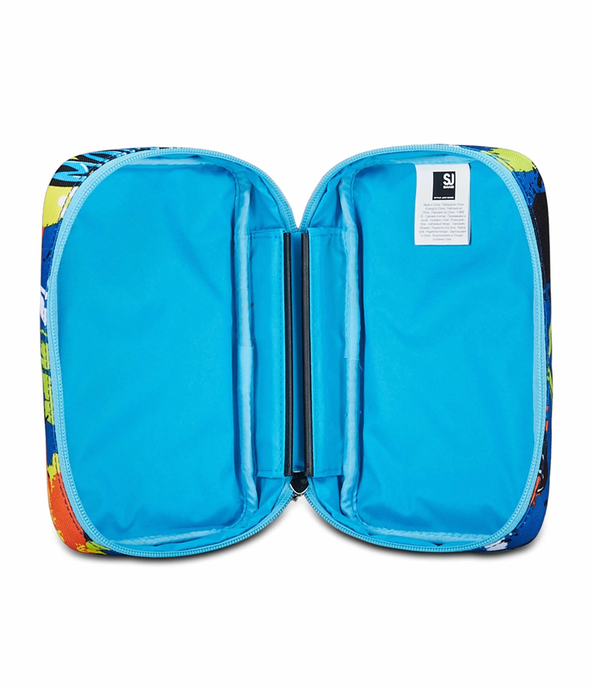 SJ GANG STYLE JAM GANG Astuccio Scuola Speed Case, Blu, Portapenne Mono Scomparto Con Plance Amovibili e Penne, Matite, Colori, Accessori Zaino, Elementari, Medie, Bambino