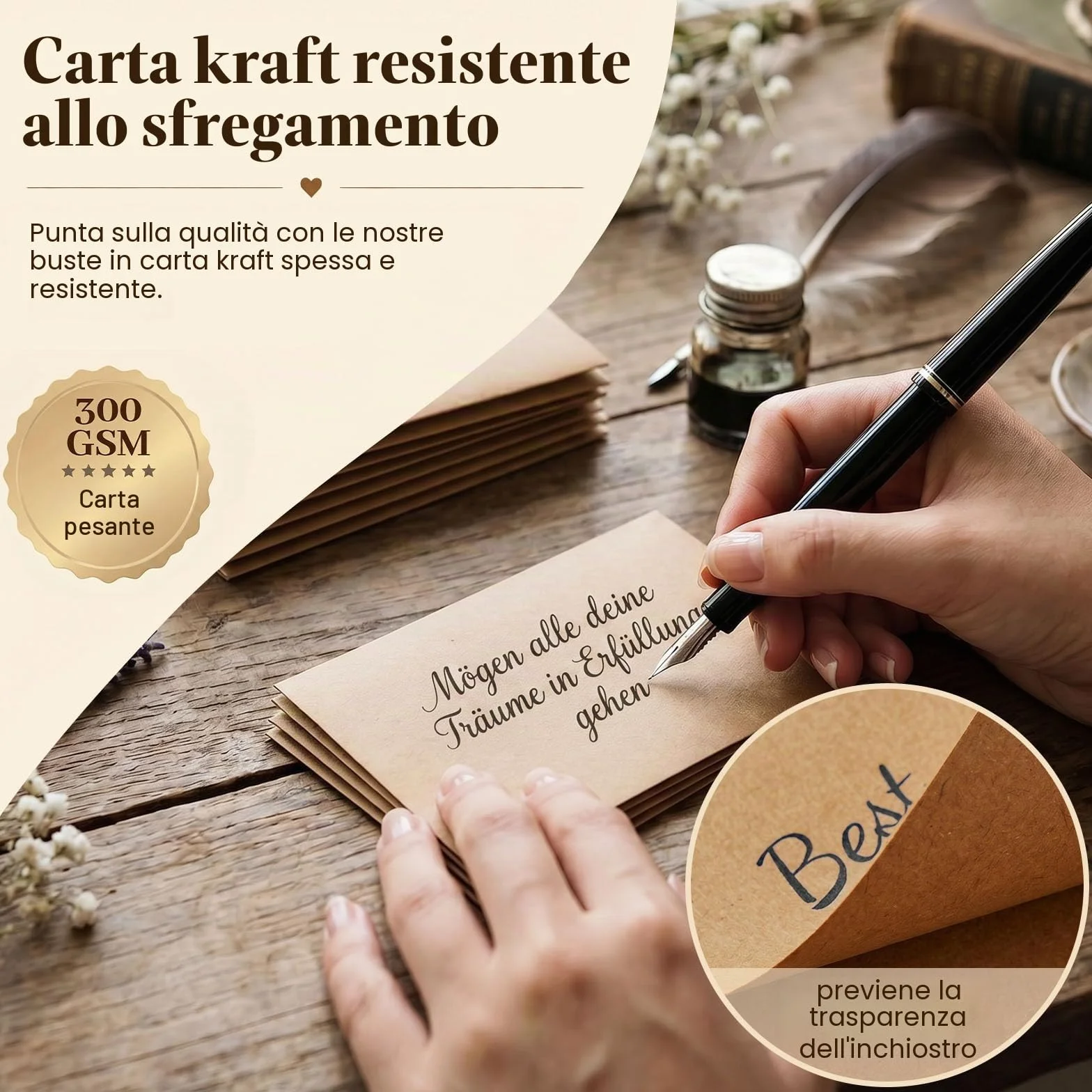Buste kraft cuore 100 sztuk na Walentynki Boże Narodzenie