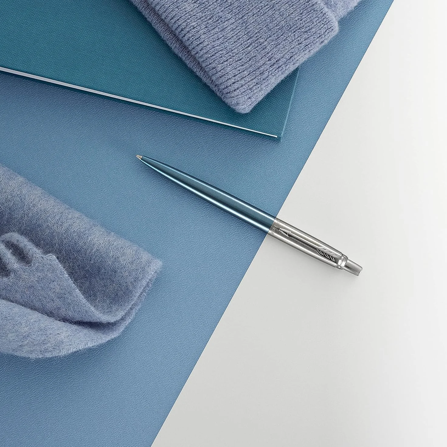 PARKER Jotter Core Recycled Penna Premium Confezione Regalo Mina Blu o Nera Waterloo Blue C.C.