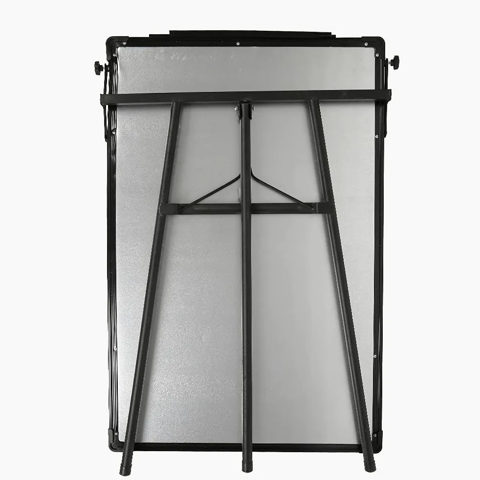 Lavagna bianca cancellabile su piedistallo magnetico nero lavagna cancellabile a secco portatile regolabile in altezza per scuola, ufficio e casa, 60 x 90 cm