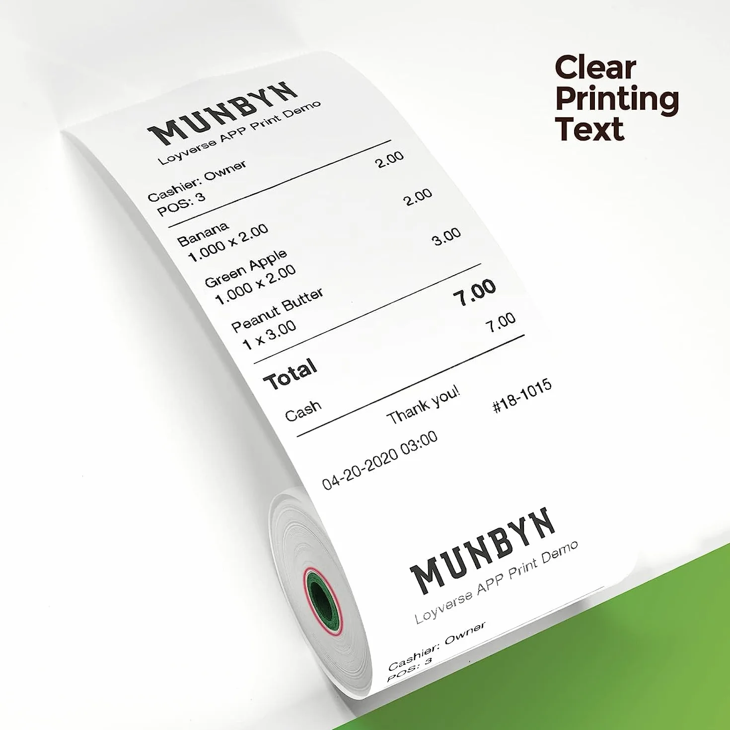 MUNBYN Carta Termica 80mm, Rotoli di Carta Termica Set 10 Pezzi Inclusi, 80 x 50 mm, Rotoli Ricevuta Carta Termica per Stampante di Ricevute Termica