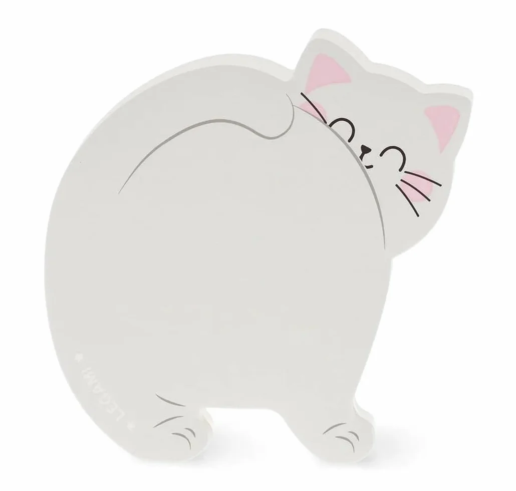 Legami Blocchetto Note Adesivo Lovely Notes 100 Foglietti a Forma di Gatto 4.5 x 5.8 x 1.2 cm