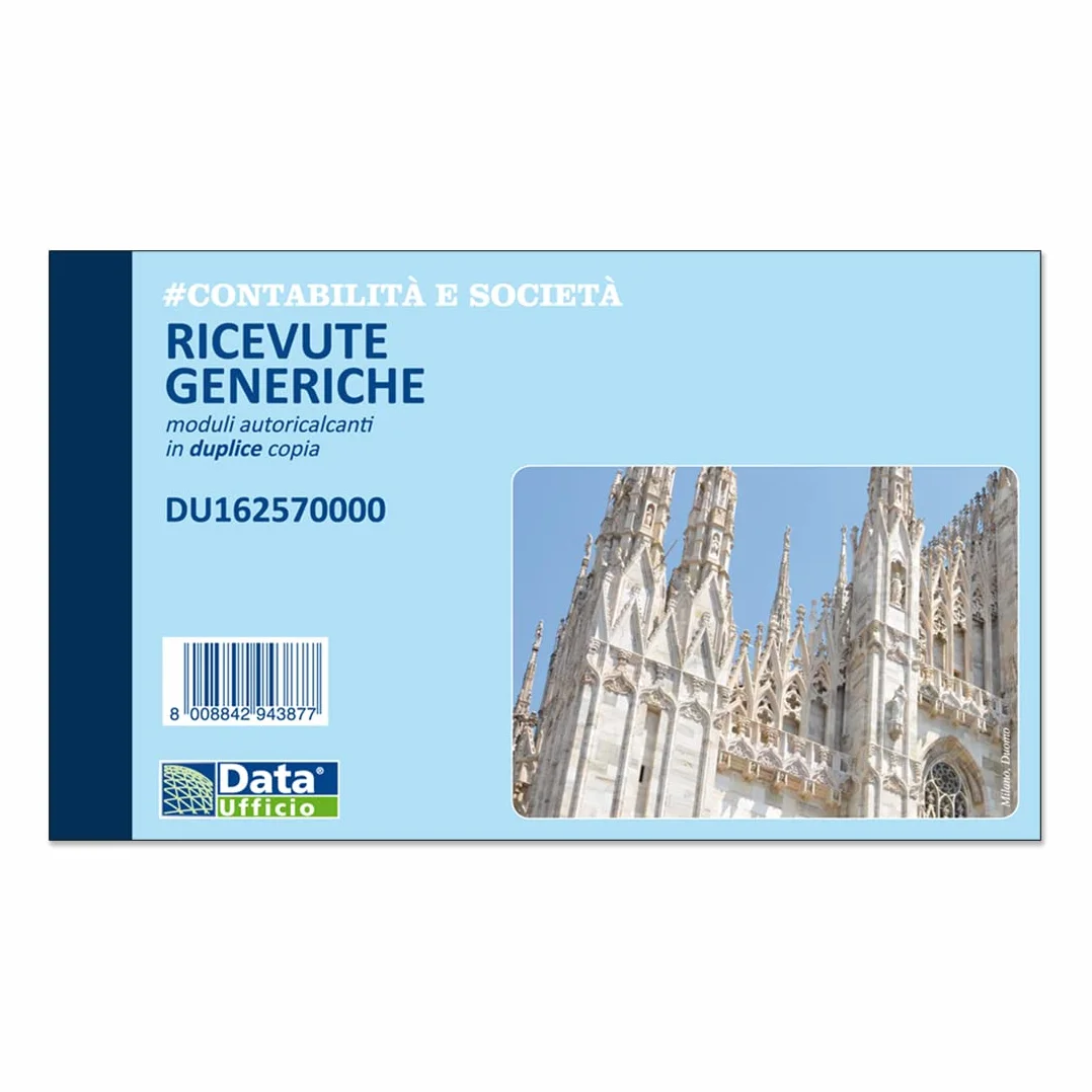 Scatola 40 Ricevute Generiche Denaro duplice copia