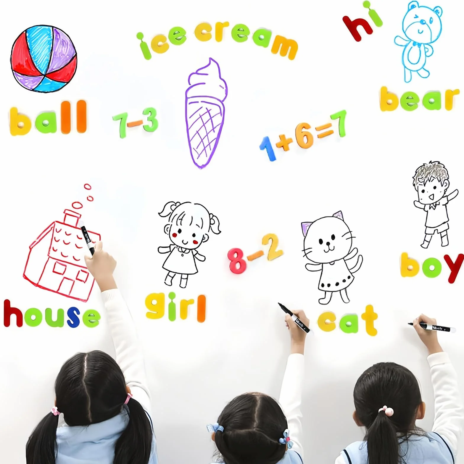 Lettere Magnetiche per Bambini 105 Pezzi Magneti Alfabeto per Lavagna Magnetica e Frigo Set Alfabetiere con Numeri