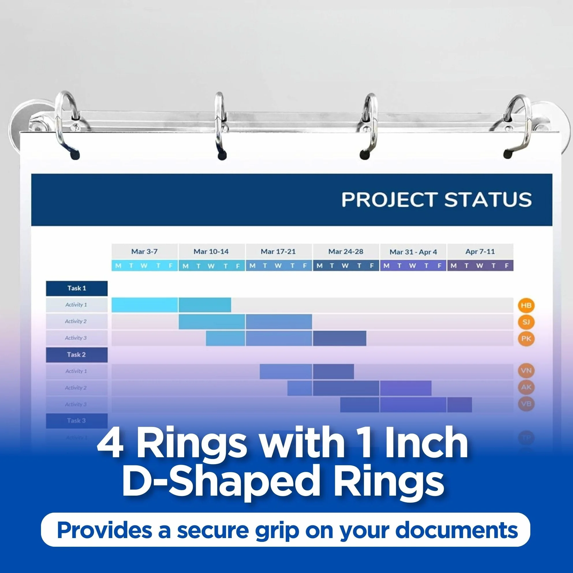 Magnetic Ring Binder Mechanism 10 Pack 4 Rings 1 Inch D Shaped Rings for Hanging A4 Paper