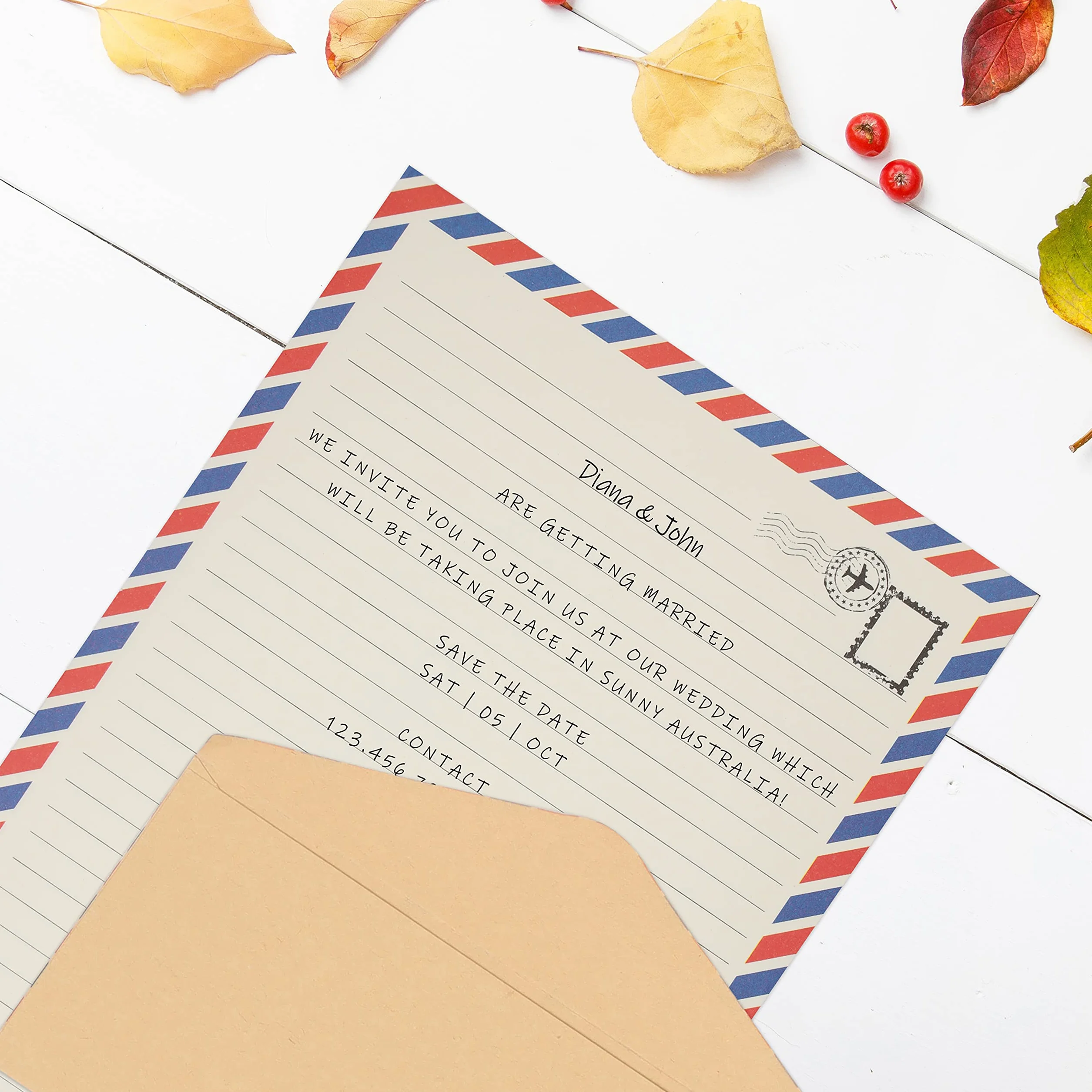 Belle Vous Carta Da Lettere Vintage 96 Pezzi - 48 Fogli Premium Formato Lettera 48 Buste Set Carta Viaggio