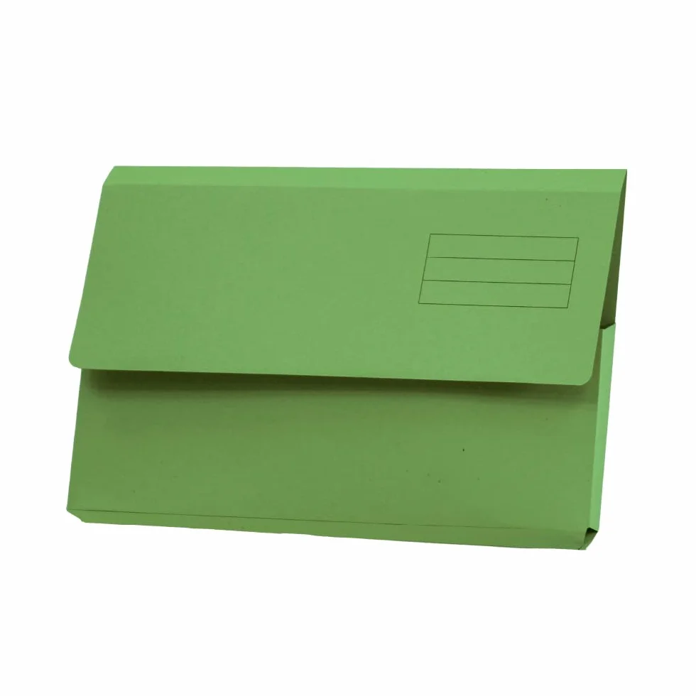 Exacompta Guildhall Cartellina portadocumenti, 345 x 245 mm, 250 g/m², verde, confezione da 50