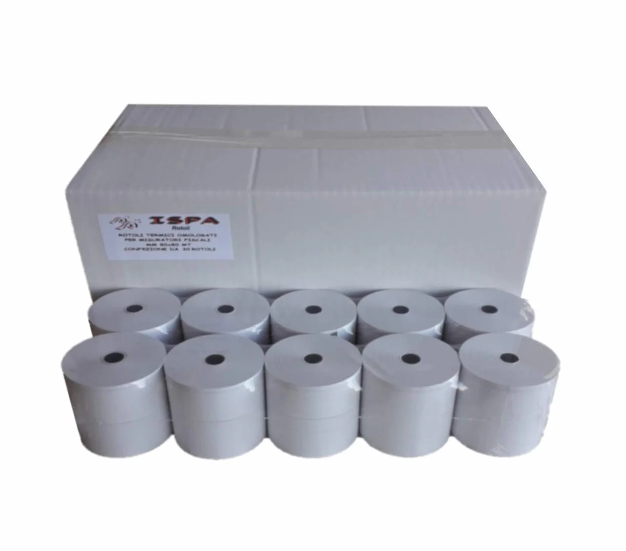 Rotoli Termici Omologati per Registratori di Cassa Mm 80 x 80 Mt - Confezione da 30 Rotoli